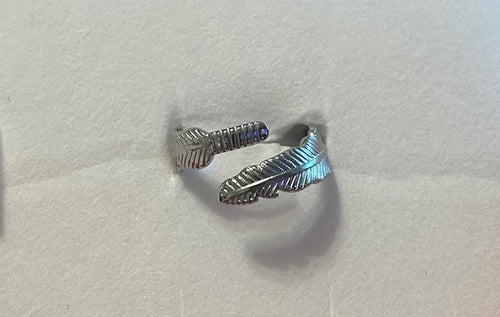 ALÉA | bague plume en acier inoxydable