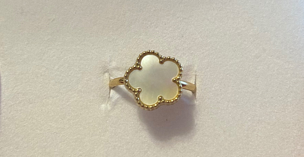 CHANCE | bague trèfle en acier inoxydable