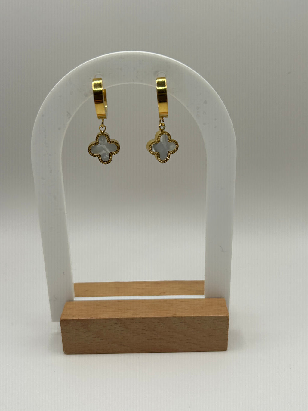 CHANCE | boucle d’oreille trèfle bicolore