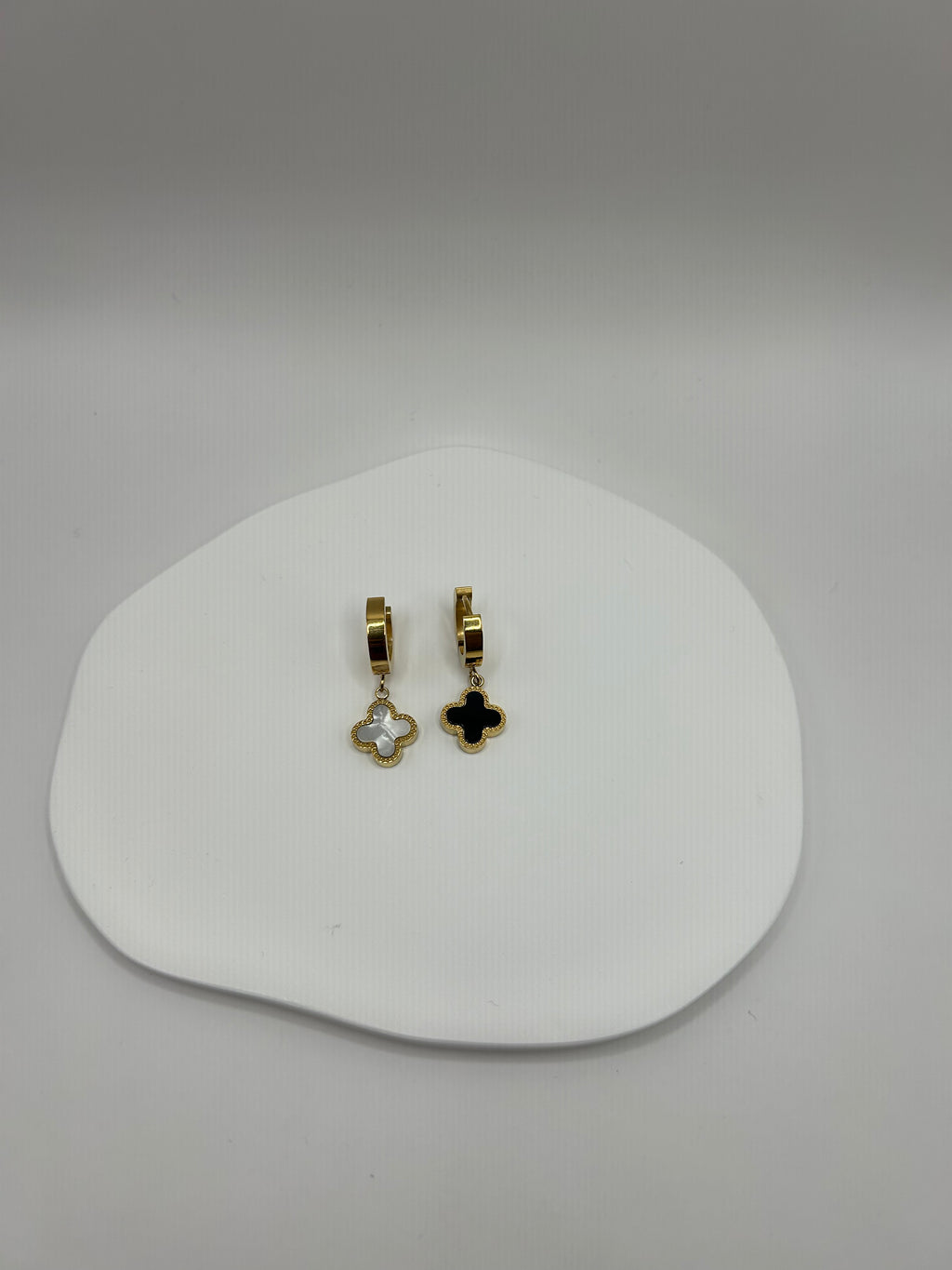 CHANCE | boucle d’oreille trèfle bicolore