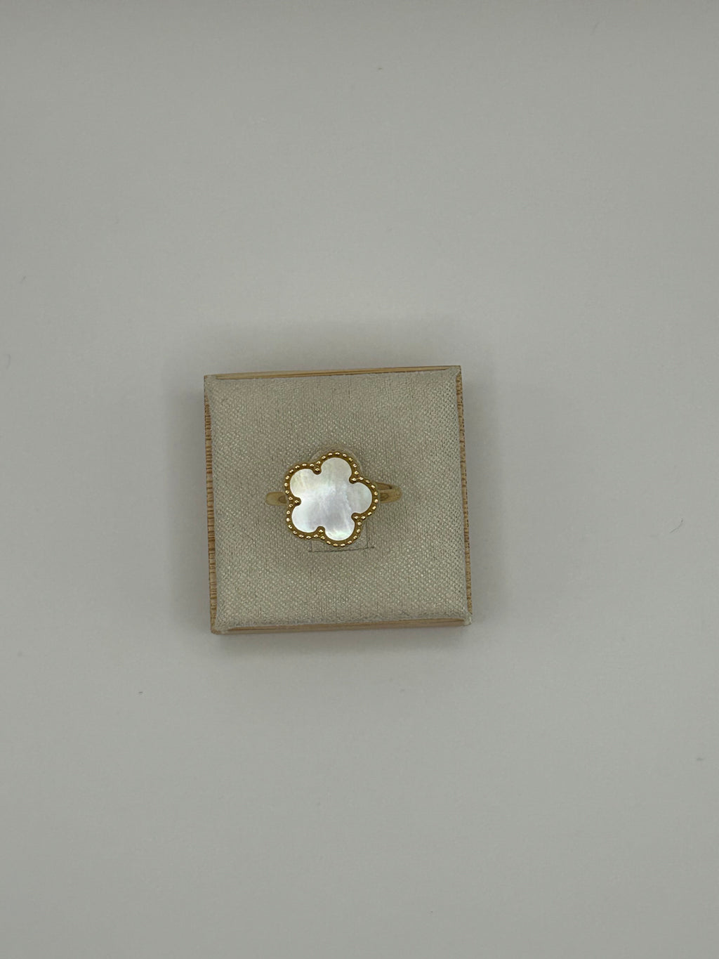 CHANCE | bague trèfle en acier inoxydable